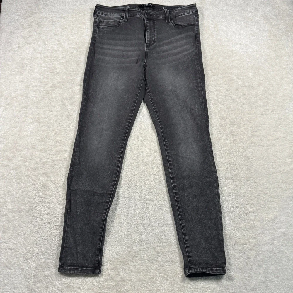 Liverpool Skinny Jeans Womens 12/31 Black The Skinny Mid Rise Stretch Denim Pant